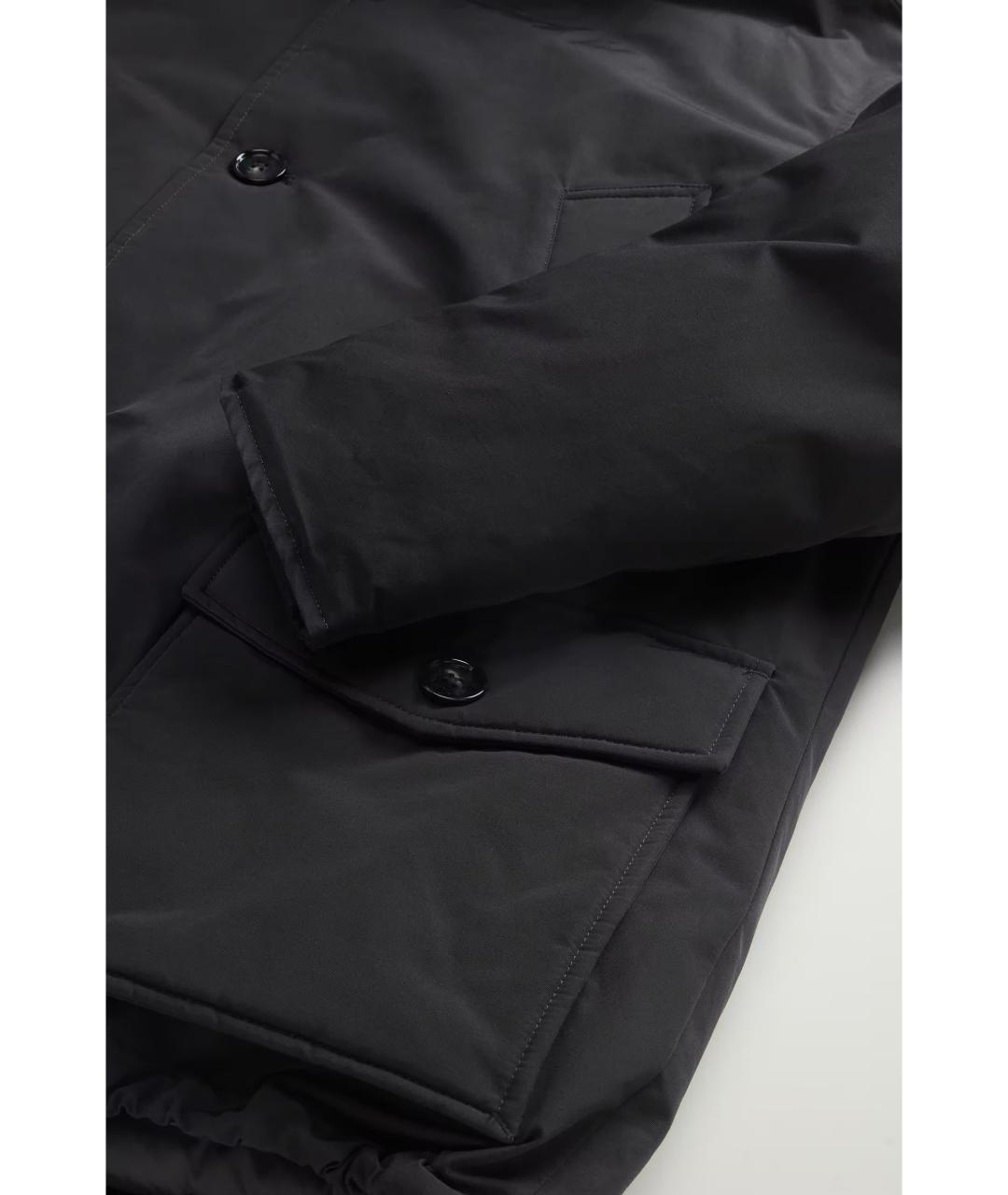 WOOLRICH Черная хлопковая куртка, фото 7