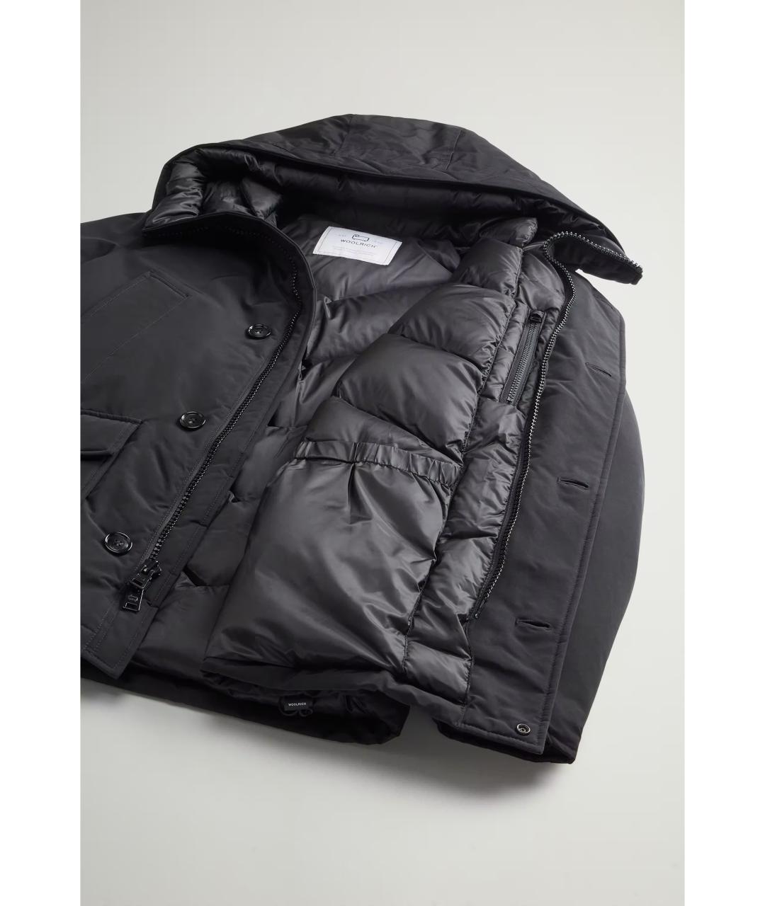 WOOLRICH Черная хлопковая куртка, фото 8