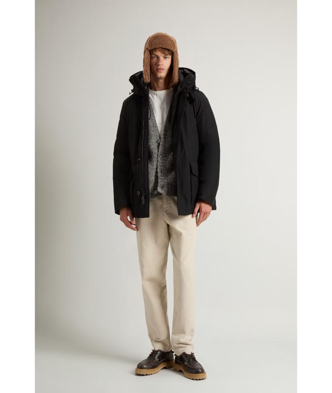 WOOLRICH Черная хлопковая куртка, фото 2