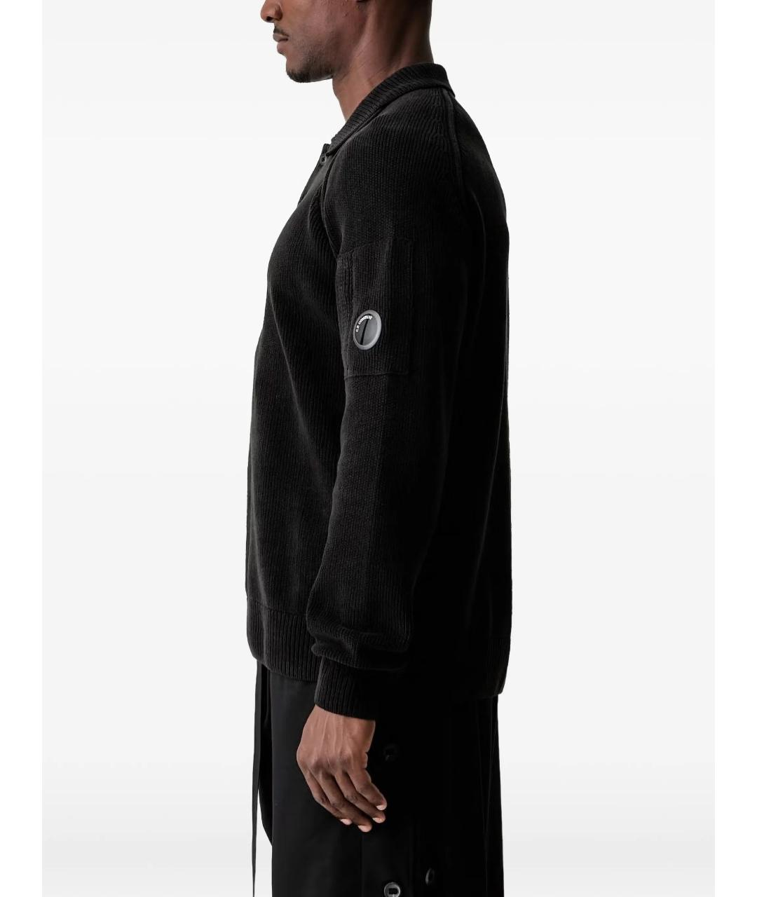 CP COMPANY Черный хлопковый джемпер / свитер, фото 3