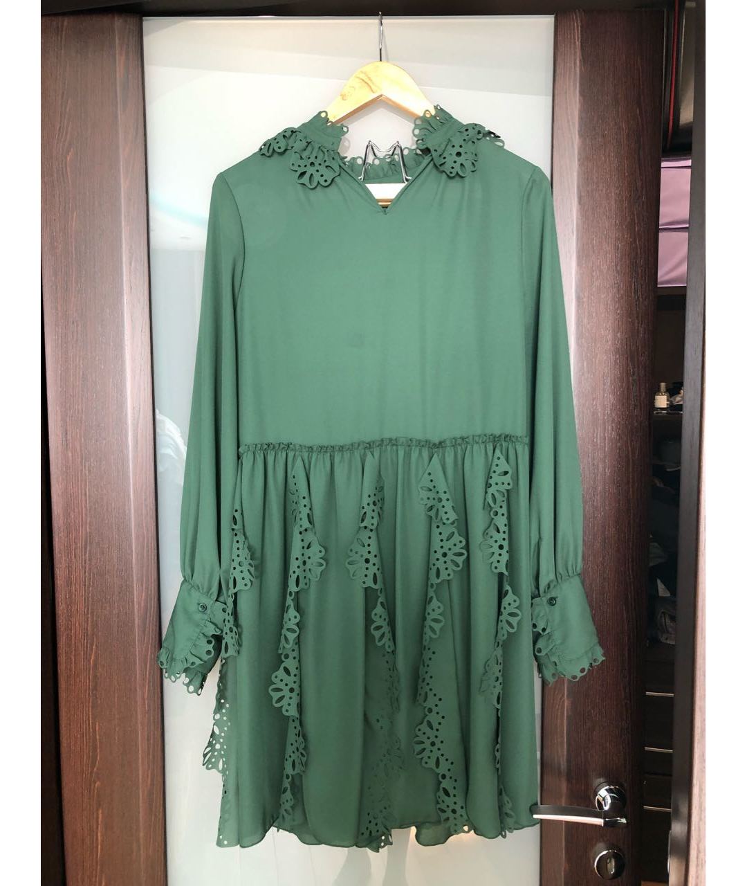 SEE BY CHLOE Зеленые полиэстеровое повседневное платье, фото 2