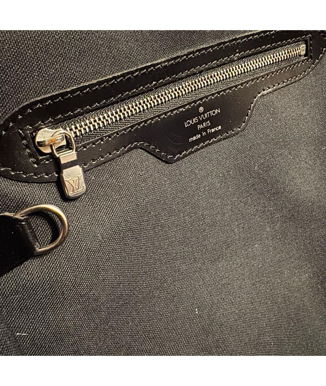 LOUIS VUITTON Черная кожаная сумка на плечо, фото 4