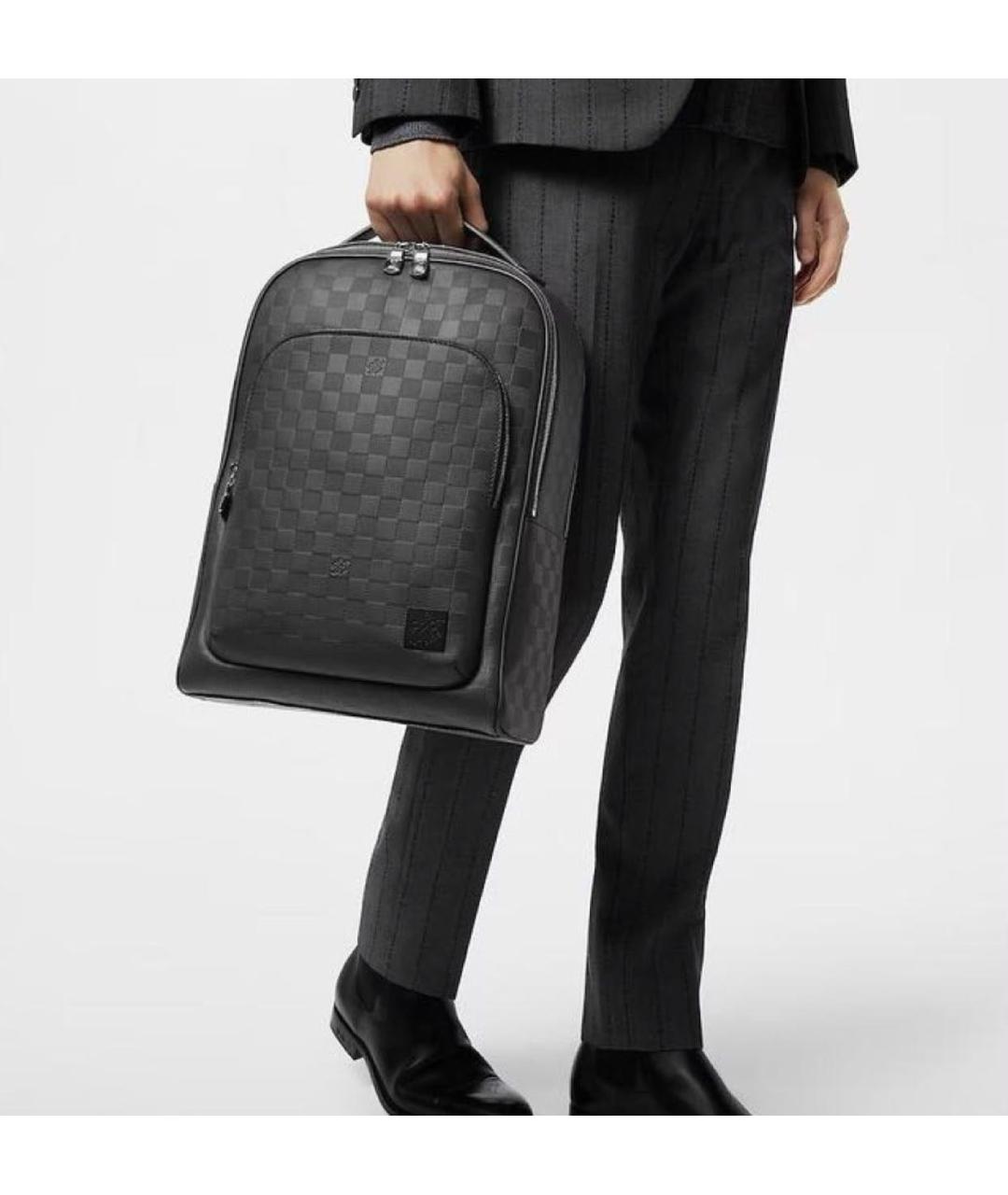LOUIS VUITTON Черный кожаный рюкзак, фото 2