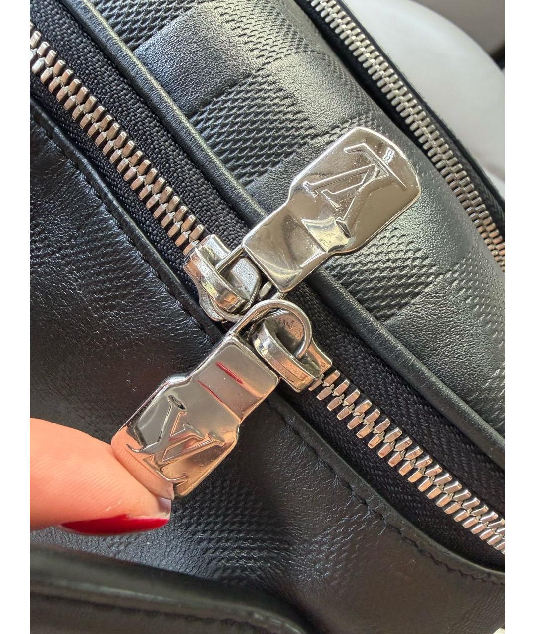 LOUIS VUITTON Черный кожаный рюкзак, фото 6