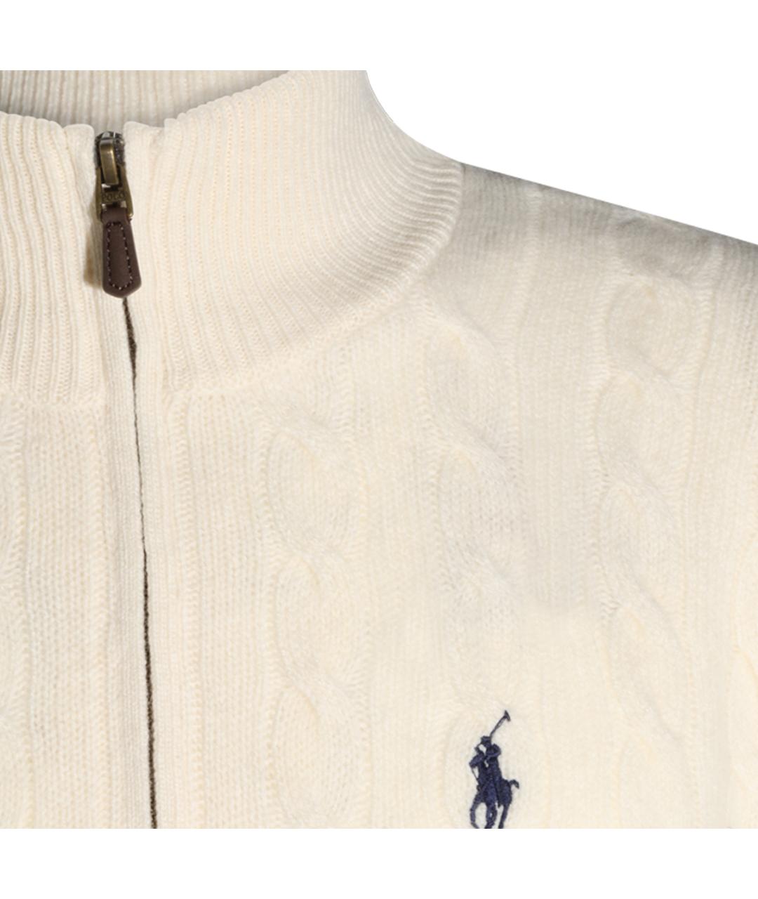 POLO RALPH LAUREN Бежевый шерстяной джемпер / свитер, фото 3