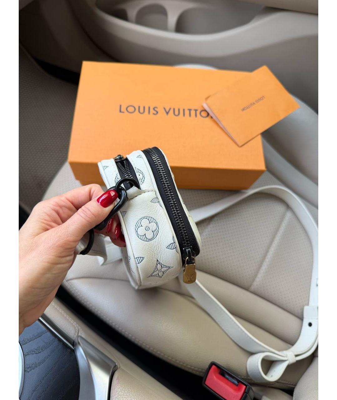 LOUIS VUITTON Бежевая кожаная сумка через плечо, фото 3