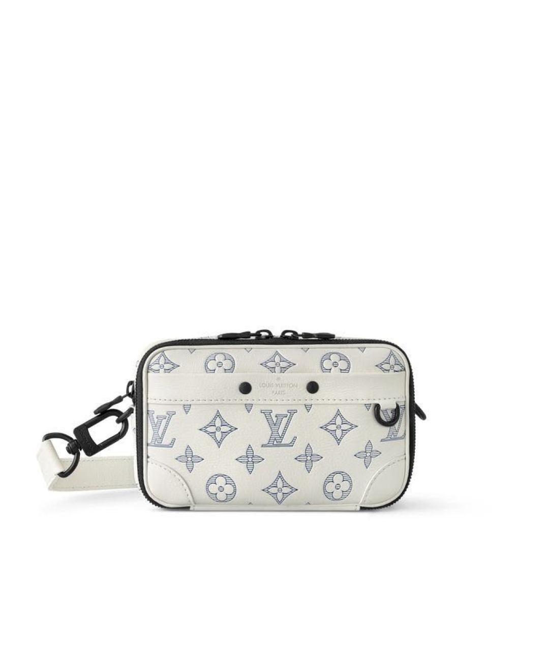 LOUIS VUITTON Бежевая кожаная сумка через плечо, фото 9