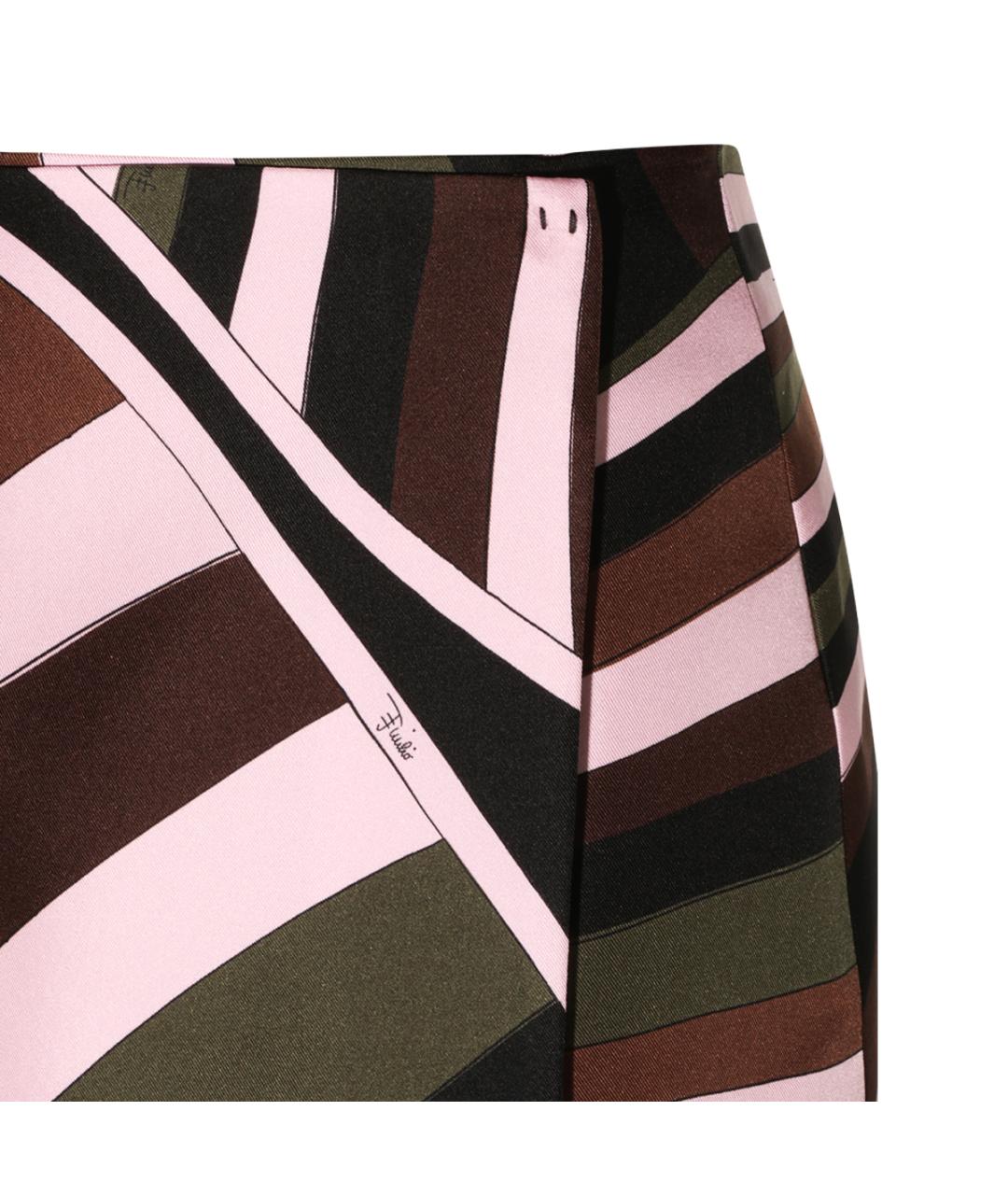 EMILIO PUCCI Мульти шелковая юбка мини, фото 2