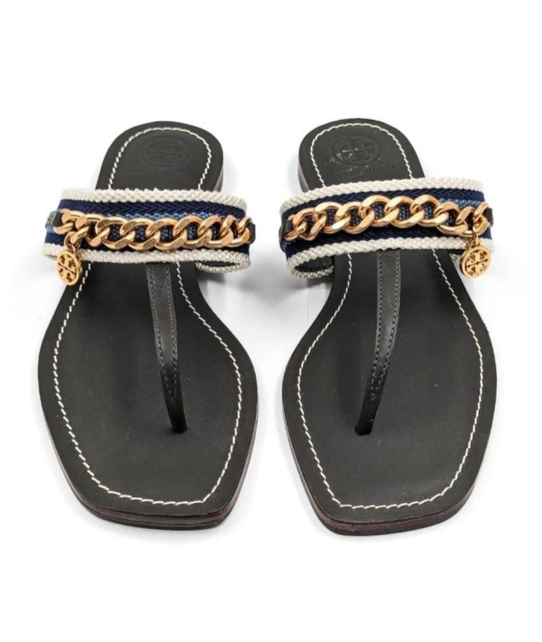 TORY BURCH Зеленые кожаные сандалии, фото 2