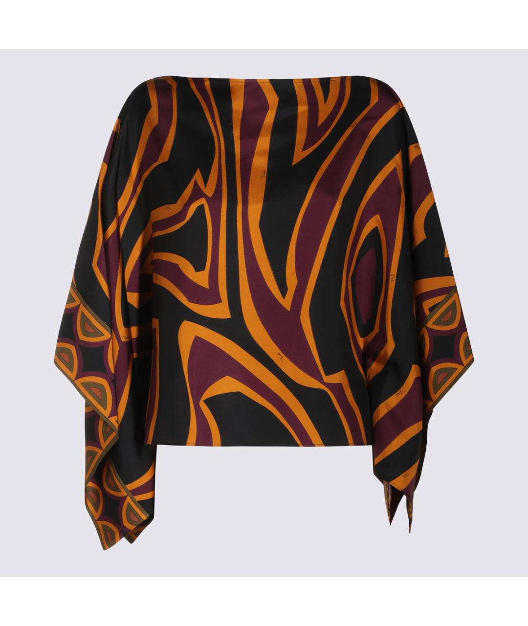 EMILIO PUCCI Бордовая шелковая блузы, фото 2