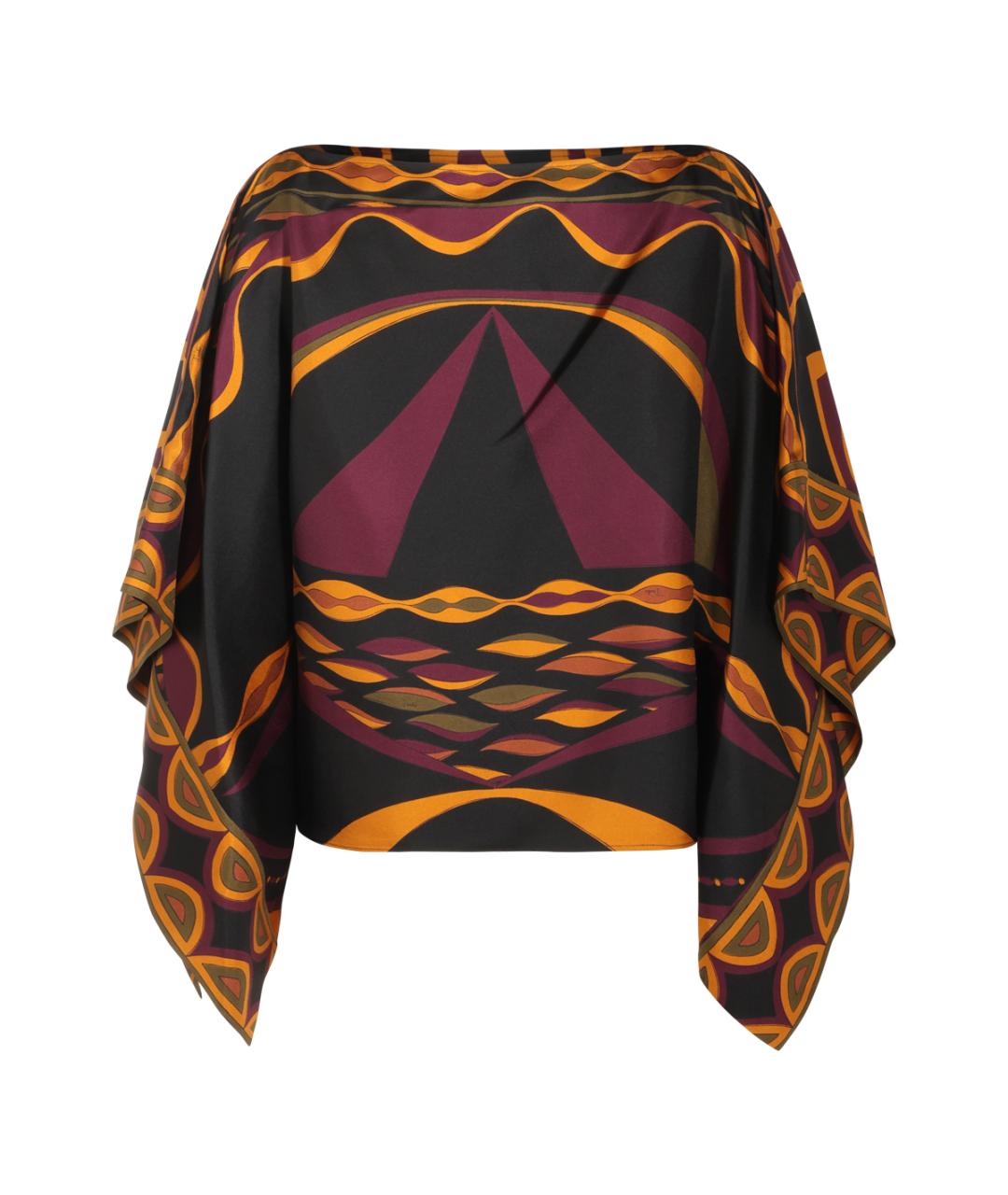 EMILIO PUCCI Бордовая шелковая блузы, фото 3