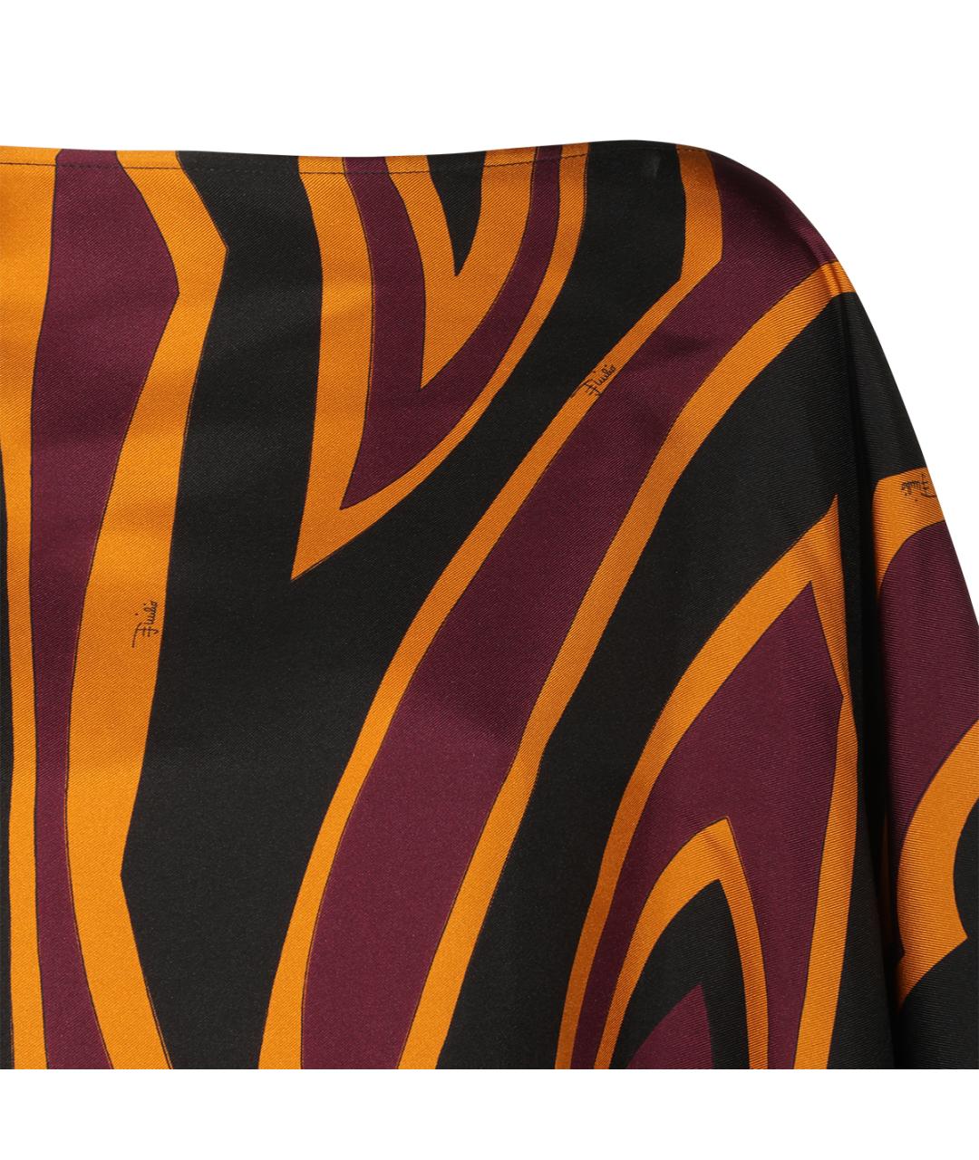 EMILIO PUCCI Бордовая шелковая блузы, фото 7