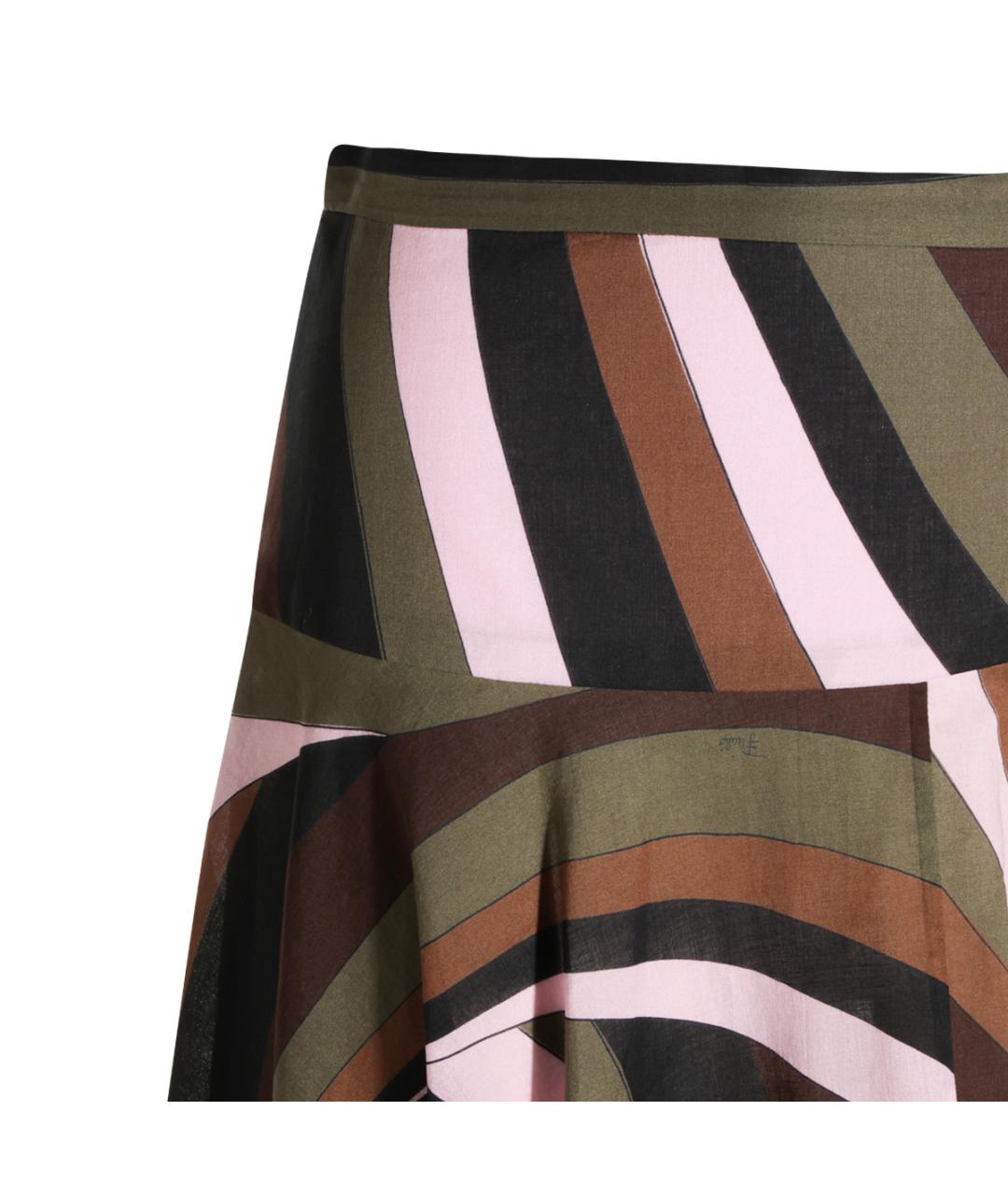 EMILIO PUCCI Мульти хлопковая юбка макси, фото 2