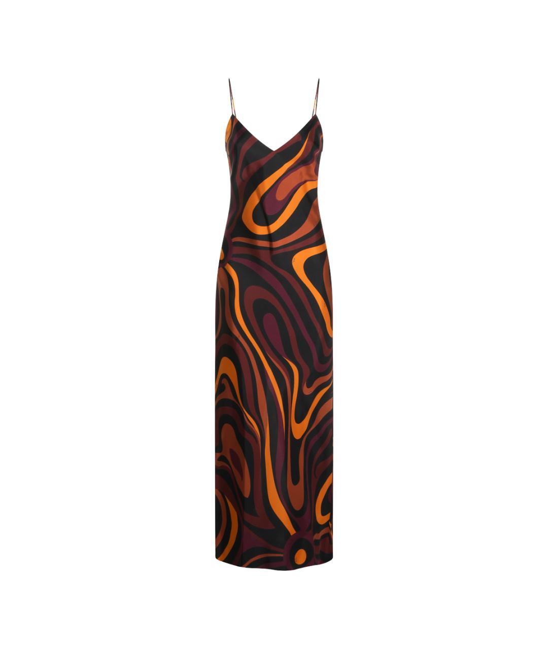 EMILIO PUCCI Мульти шелковое повседневное платье, фото 4