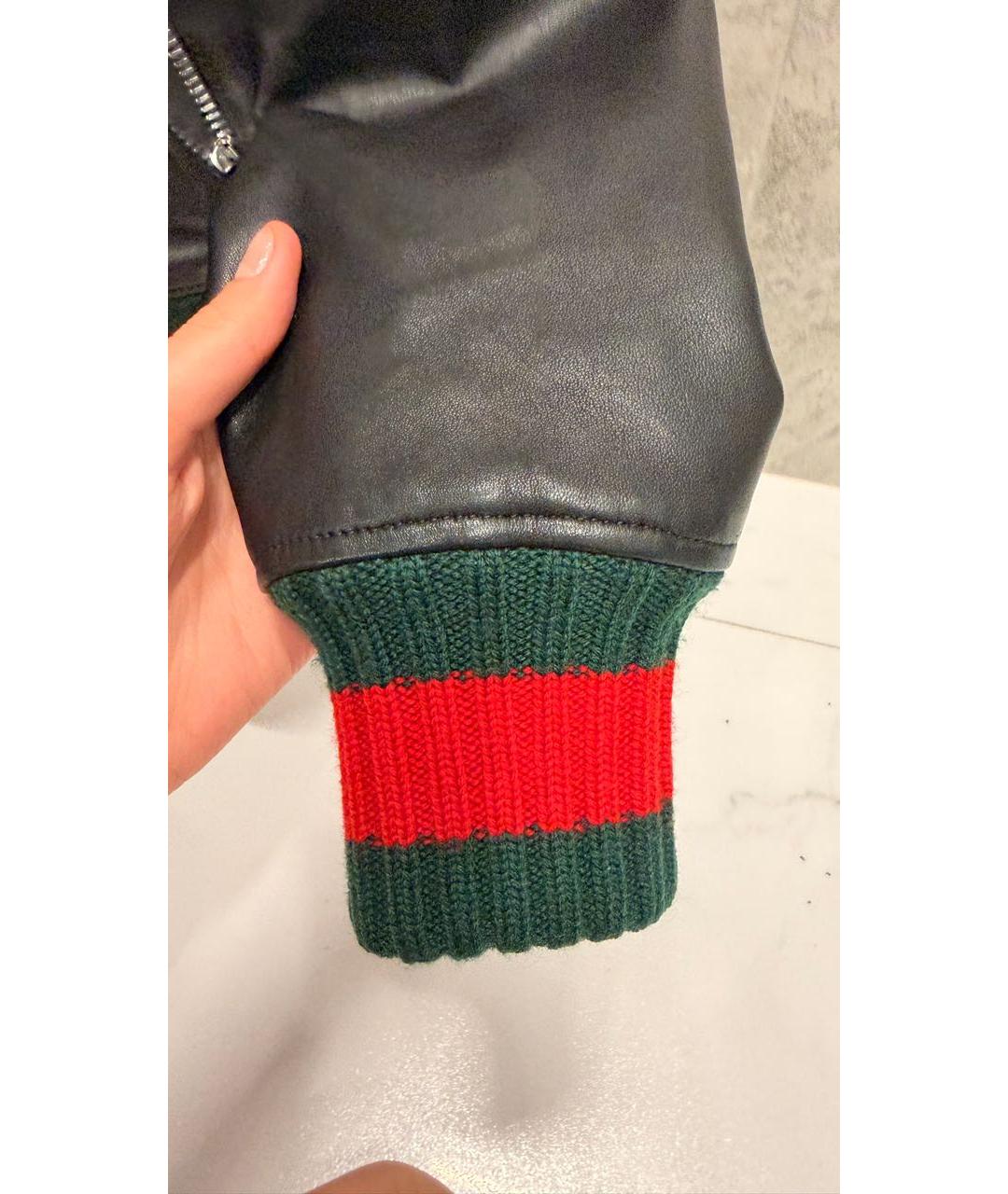 GUCCI Черная кожаная куртка, фото 5