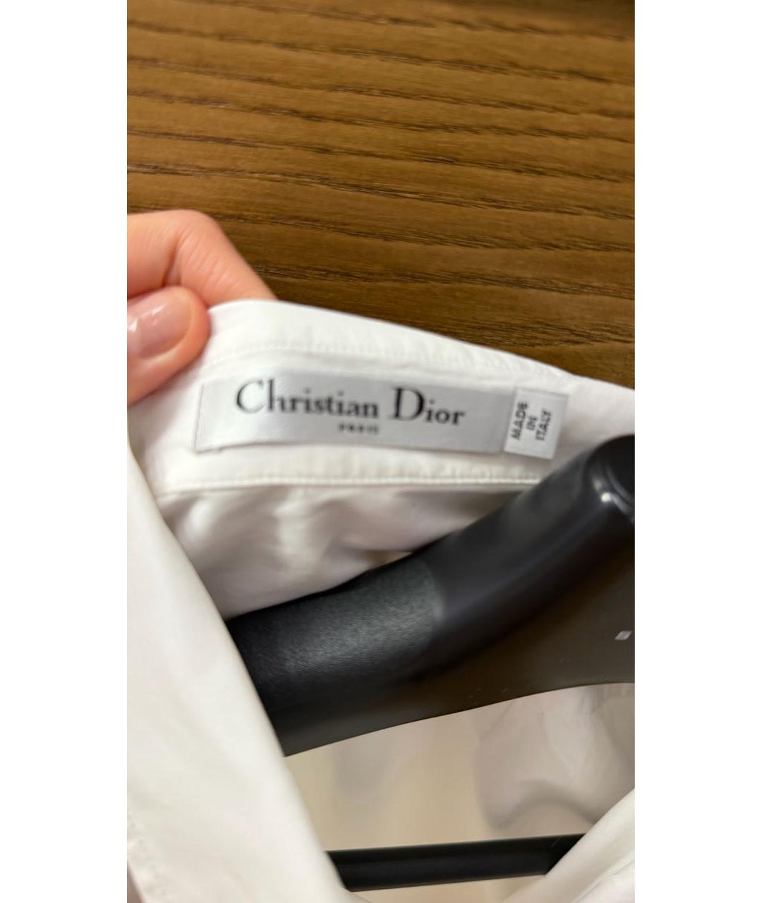 CHRISTIAN DIOR Белая хлопковая рубашка, фото 3