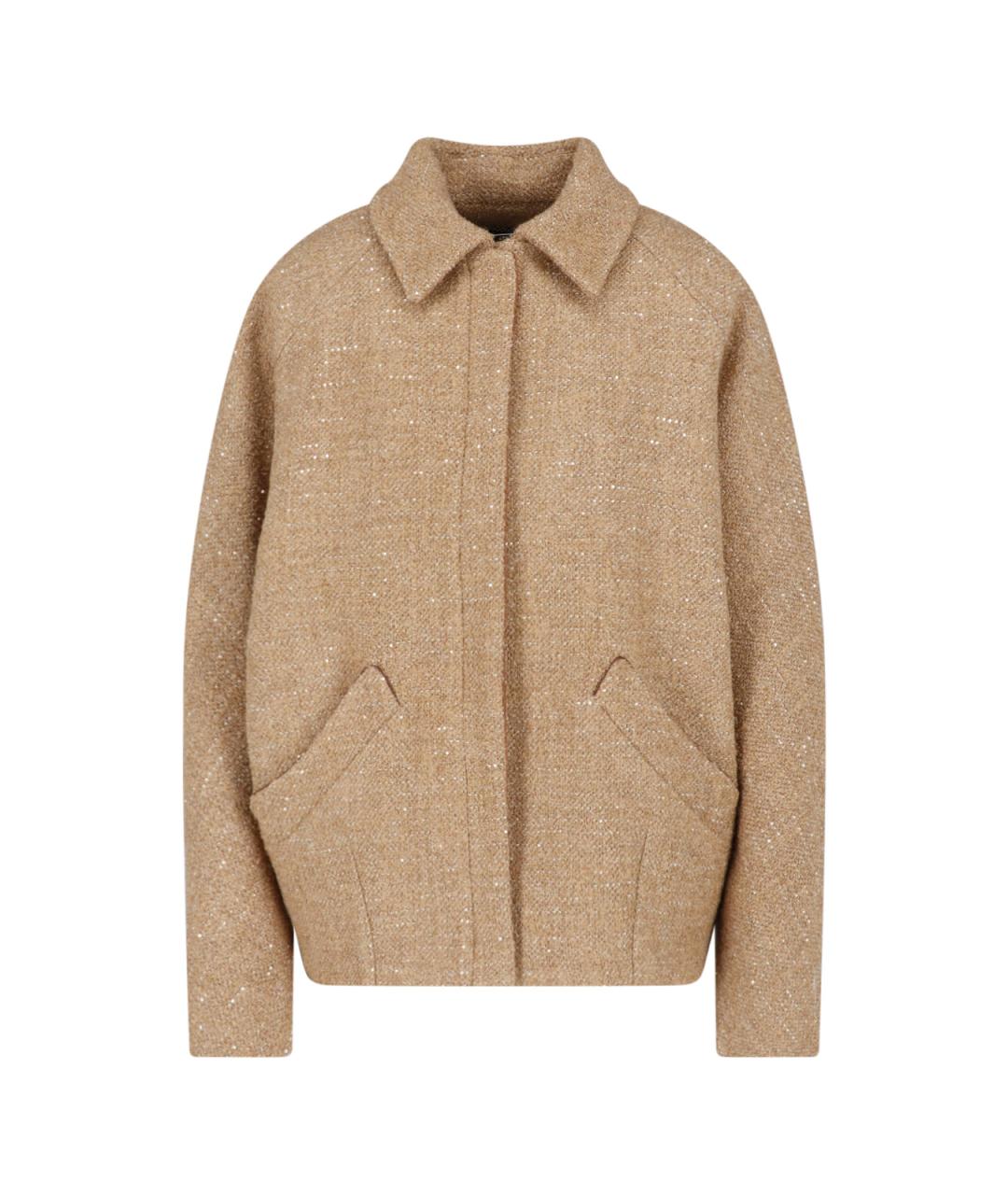 KITON Бежевая шерстяная куртка, фото 6