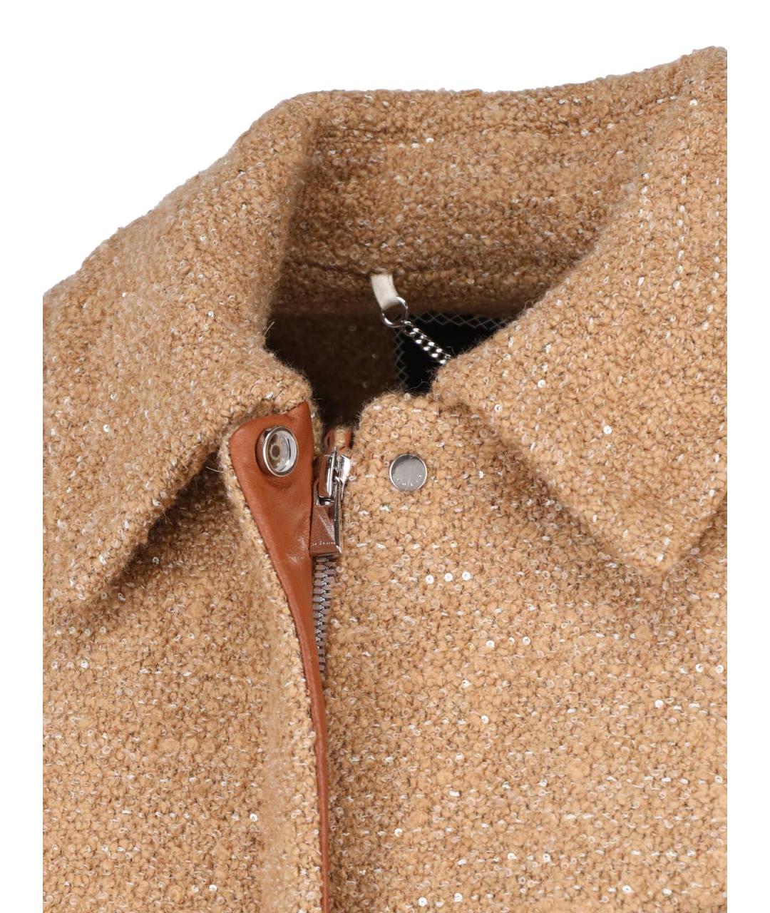 KITON Бежевая шерстяная куртка, фото 4