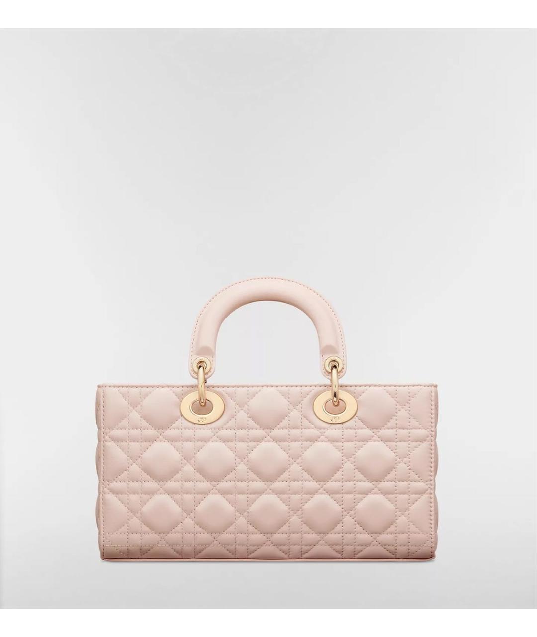 CHRISTIAN DIOR Розовая кожаная сумка с короткими ручками, фото 2