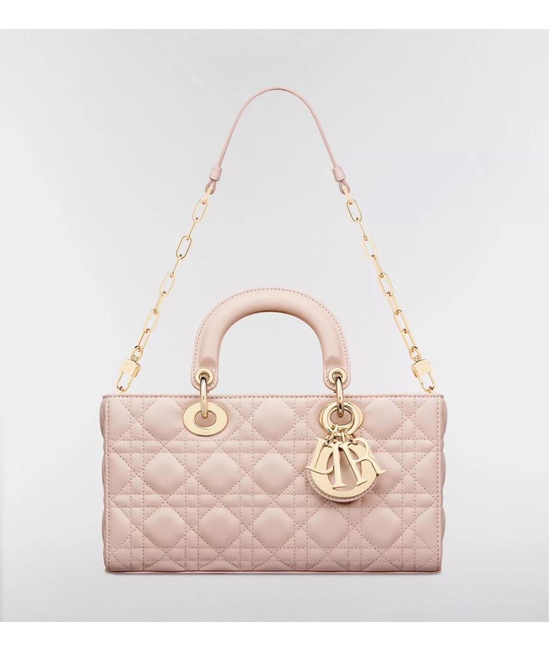 CHRISTIAN DIOR Розовая кожаная сумка с короткими ручками, фото 5