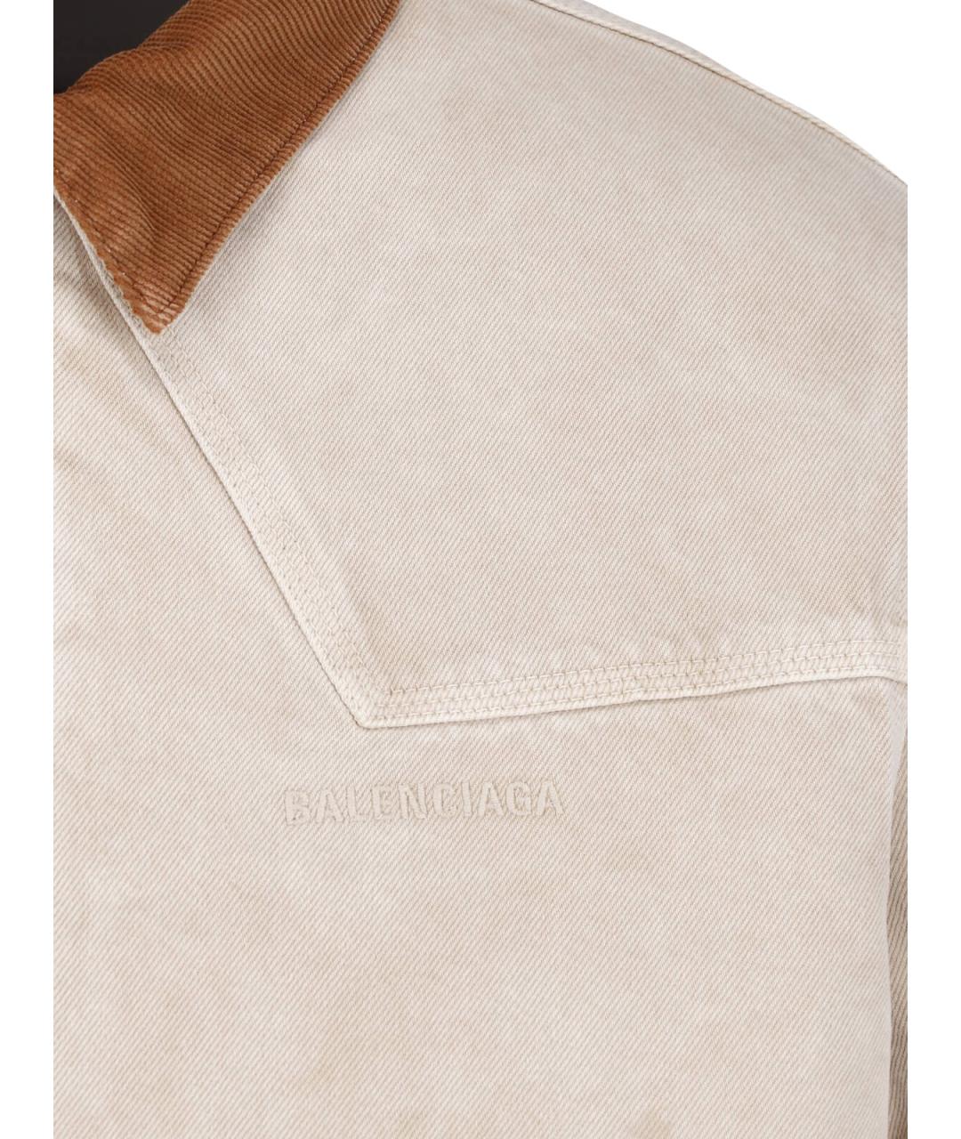 BALENCIAGA Бежевая хлопковая куртка, фото 3