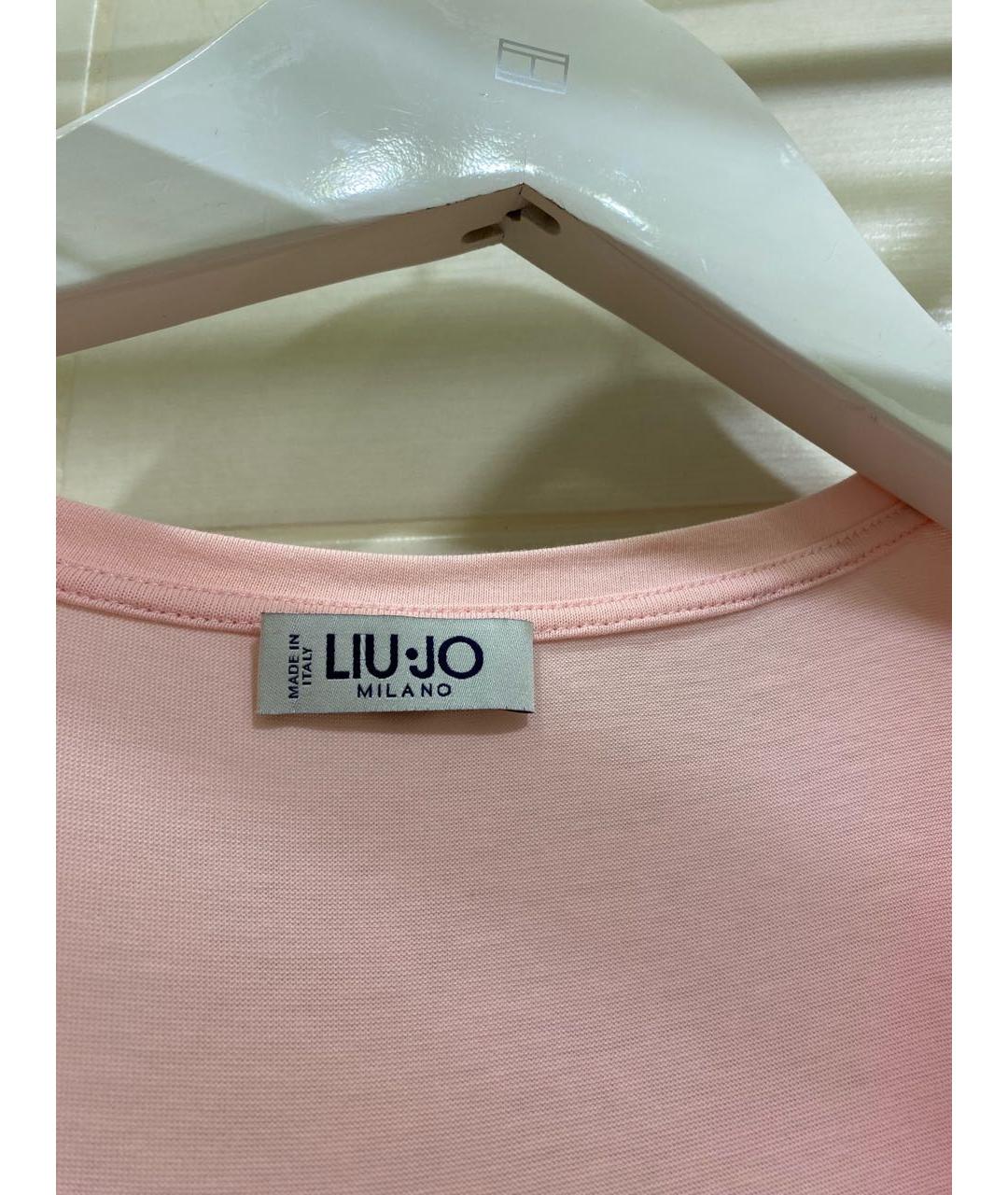 LIU JO Розовое хлопковое повседневное платье, фото 6