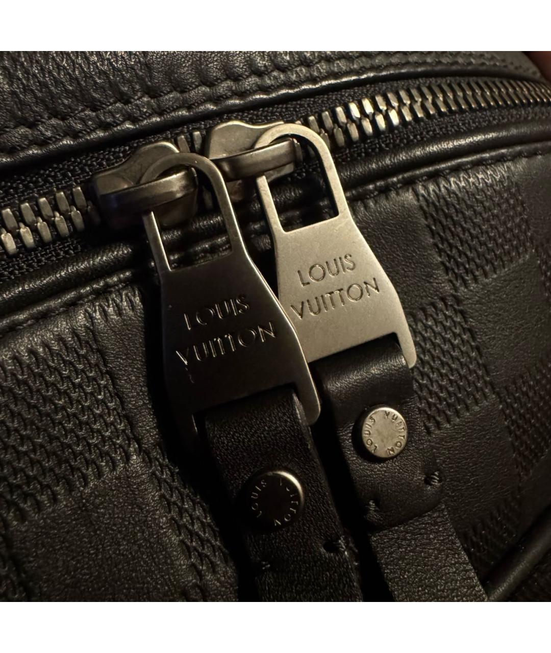 LOUIS VUITTON Черный кожаный рюкзак, фото 7