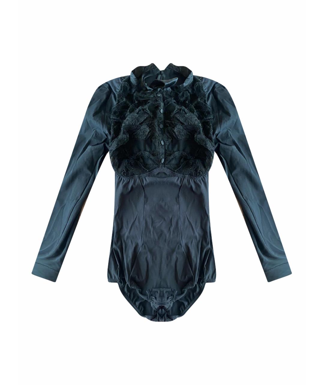 AGENT PROVOCATEUR Черное хлопко-эластановое боди, фото 1