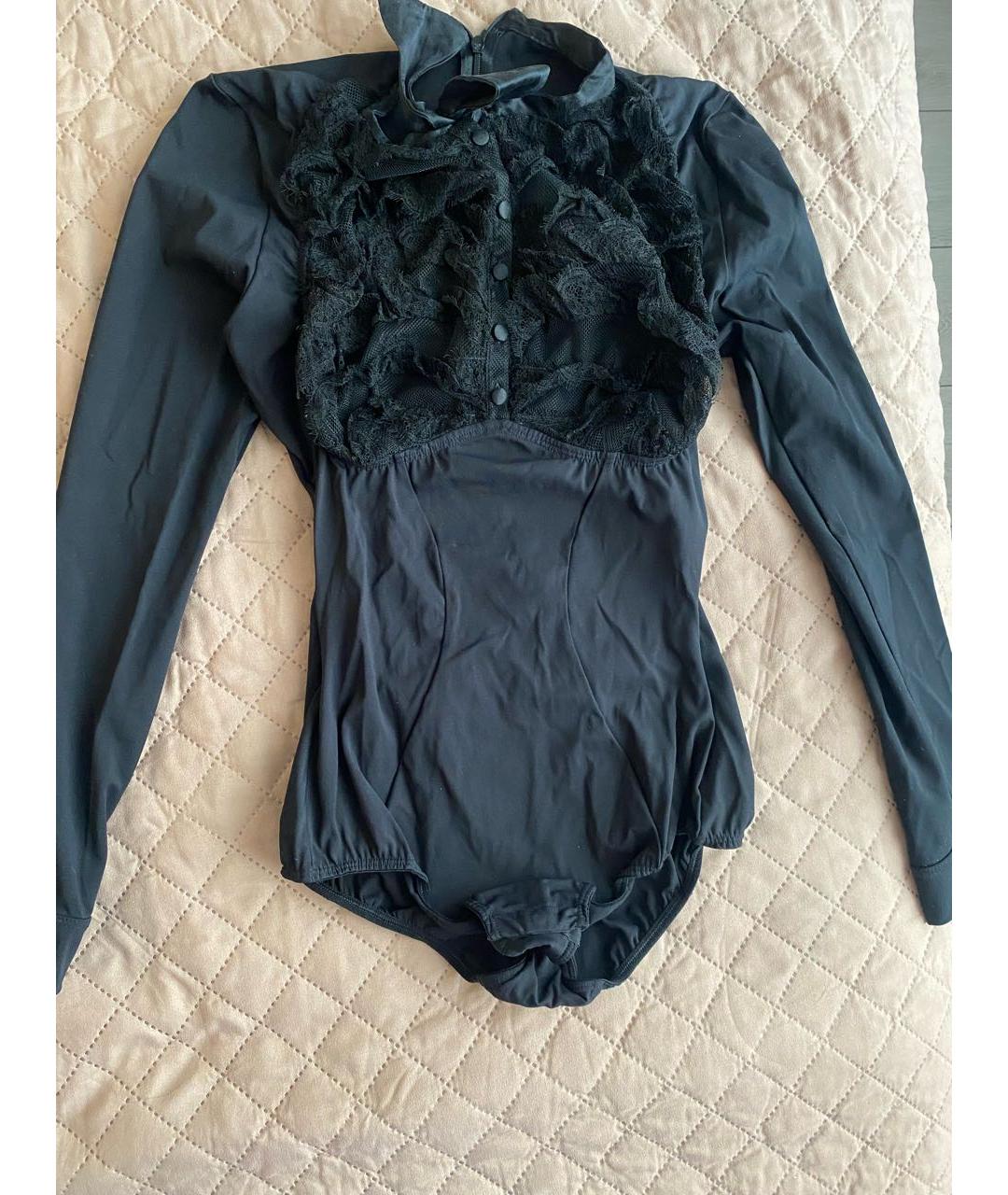 AGENT PROVOCATEUR Черное хлопко-эластановое боди, фото 6
