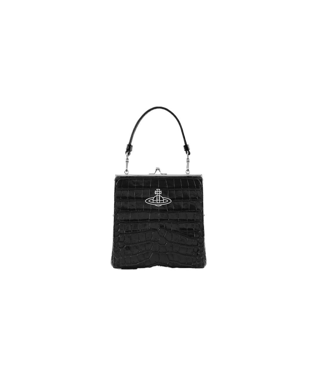 VIVIENNE WESTWOOD Черный кожаный кошелек, фото 6
