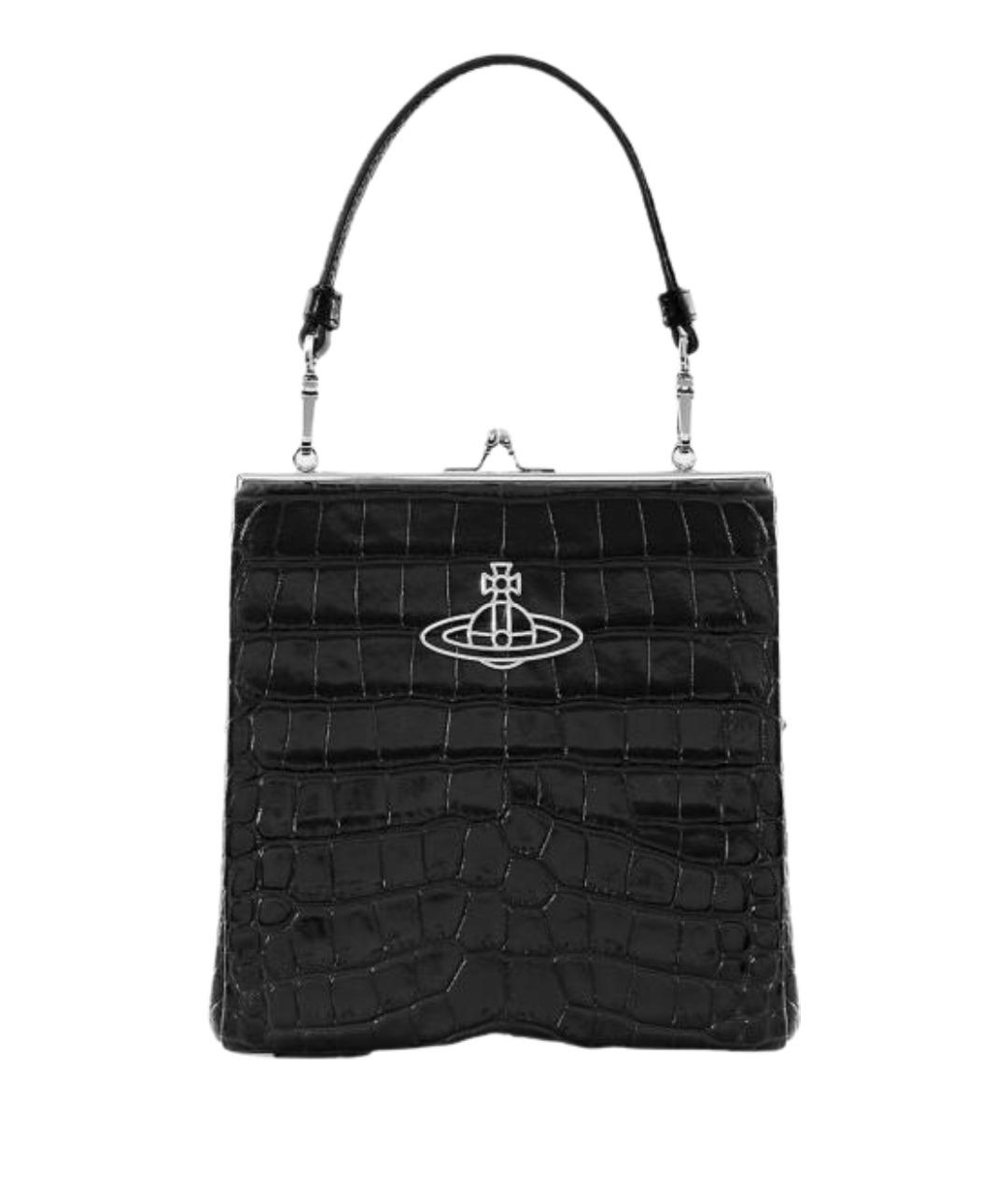 VIVIENNE WESTWOOD Черный кожаный кошелек, фото 1