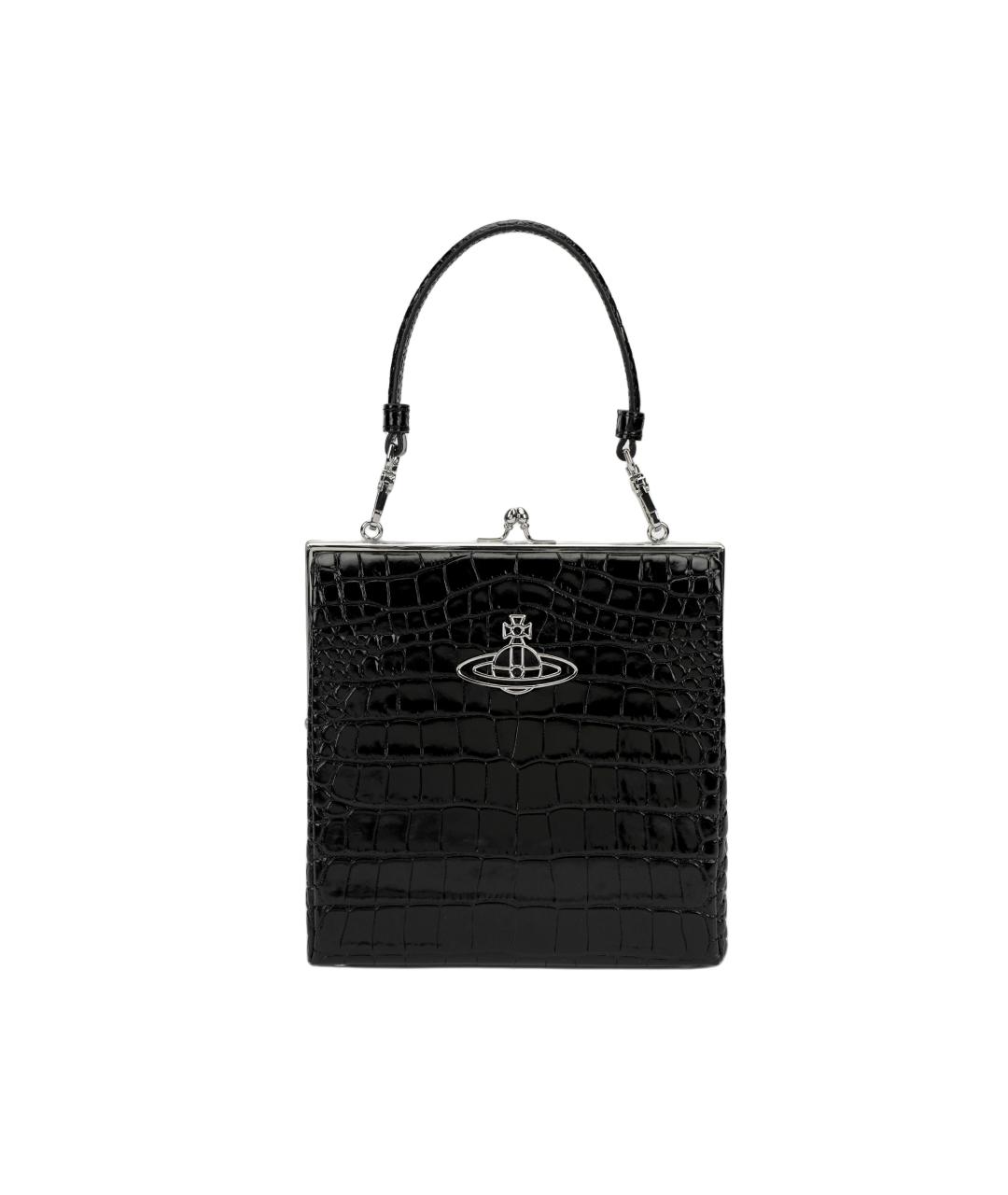 VIVIENNE WESTWOOD Черный кожаный кошелек, фото 2