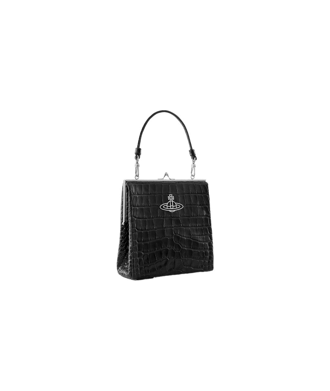 VIVIENNE WESTWOOD Черный кожаный кошелек, фото 3