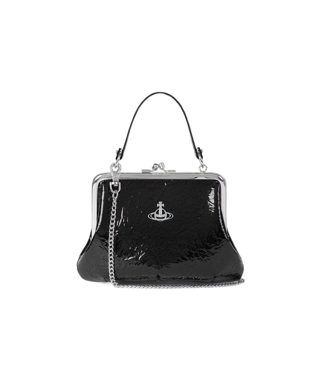 VIVIENNE WESTWOOD Черная сумка через плечо из искусственной кожи, фото 2