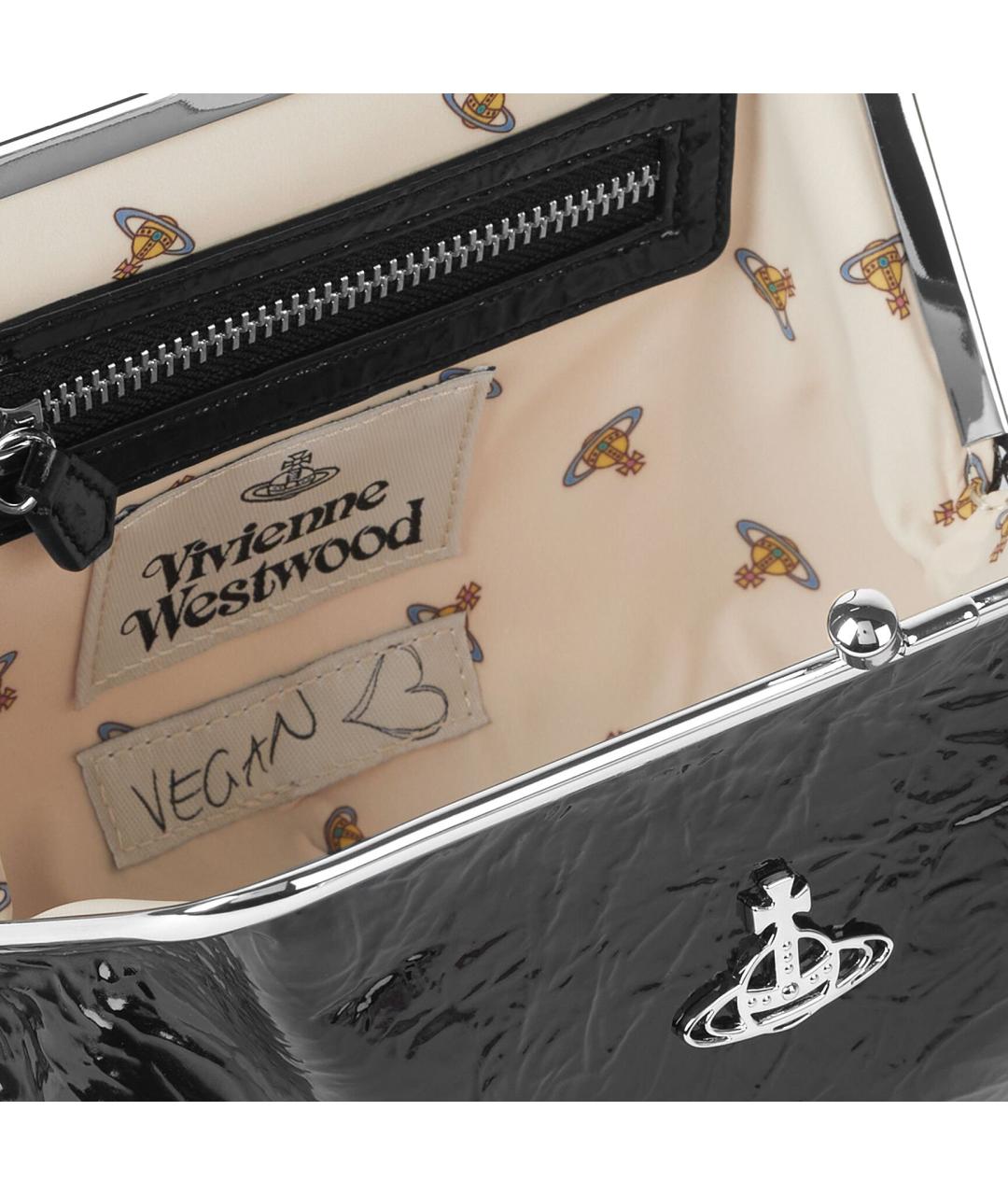 VIVIENNE WESTWOOD Черная сумка через плечо из искусственной кожи, фото 4