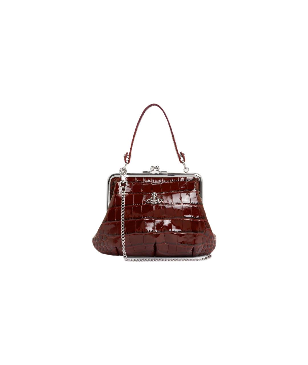 VIVIENNE WESTWOOD Бордовый кожаный кошелек, фото 2