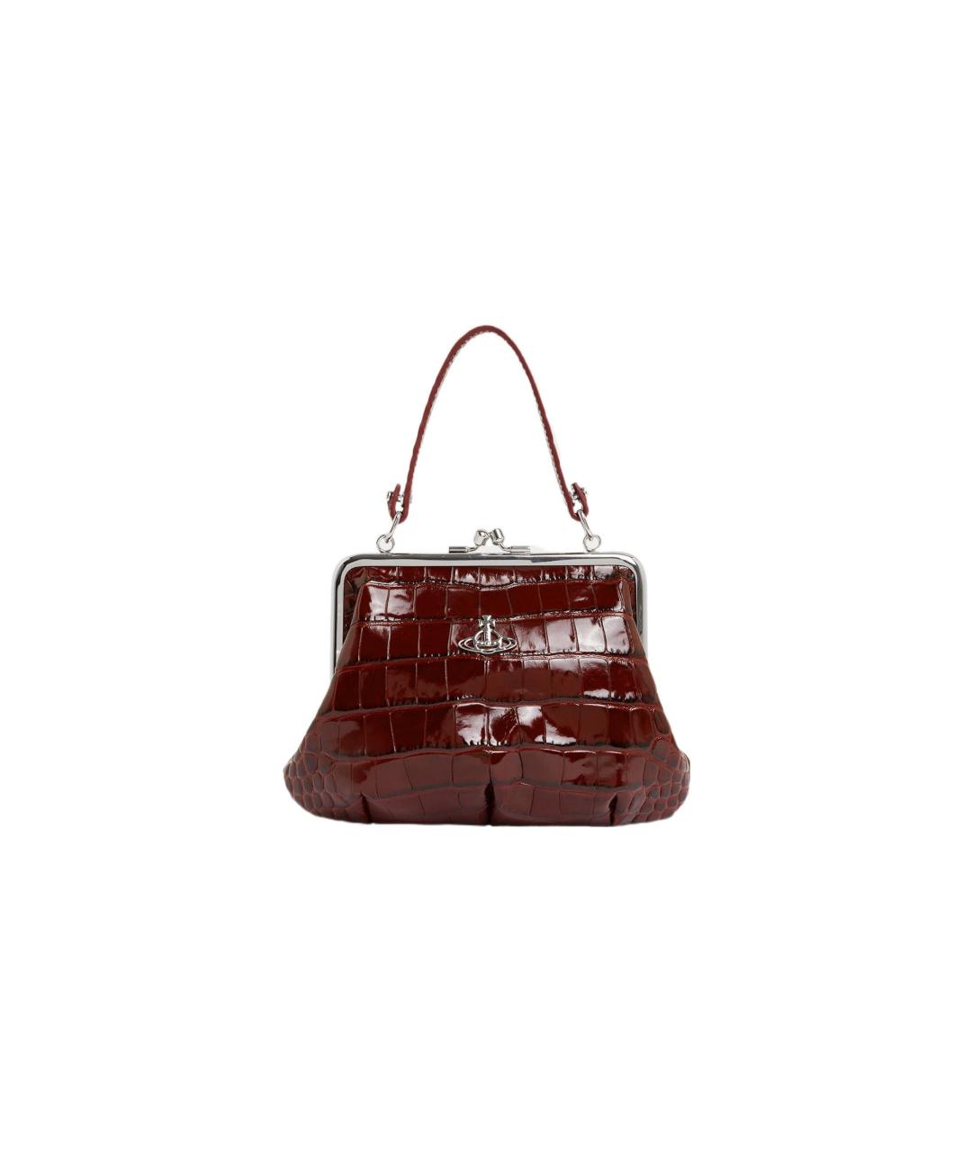 VIVIENNE WESTWOOD Бордовый кожаный кошелек, фото 5