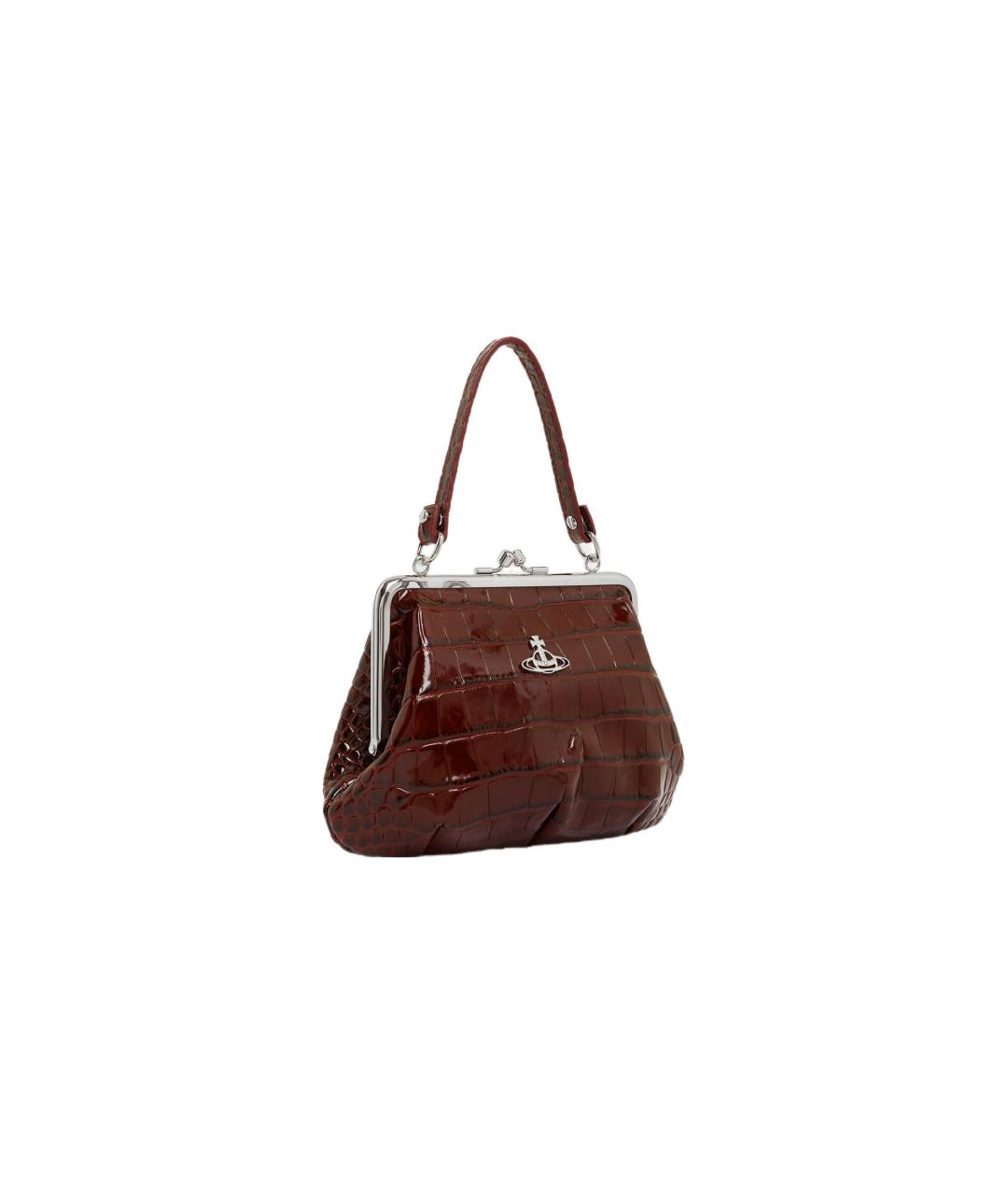 VIVIENNE WESTWOOD Бордовый кожаный кошелек, фото 3