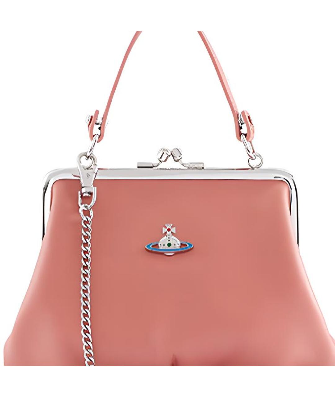 VIVIENNE WESTWOOD Розовый кожаный кошелек, фото 5