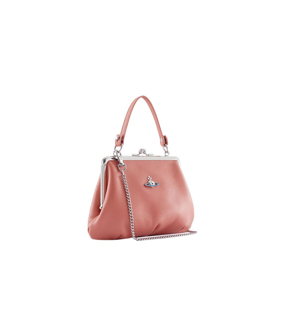 VIVIENNE WESTWOOD Розовый кожаный кошелек, фото 3