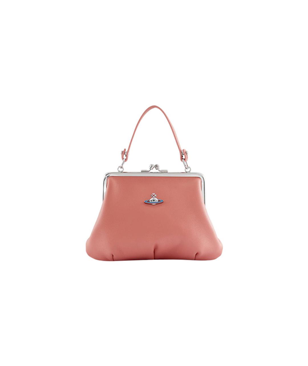 VIVIENNE WESTWOOD Розовый кожаный кошелек, фото 2