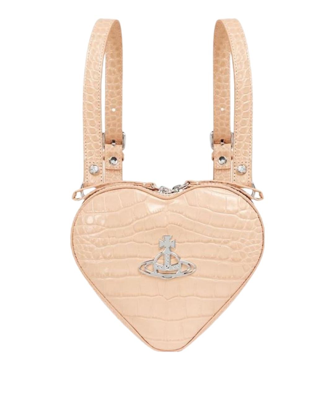 VIVIENNE WESTWOOD Розовый кожаный рюкзак, фото 1