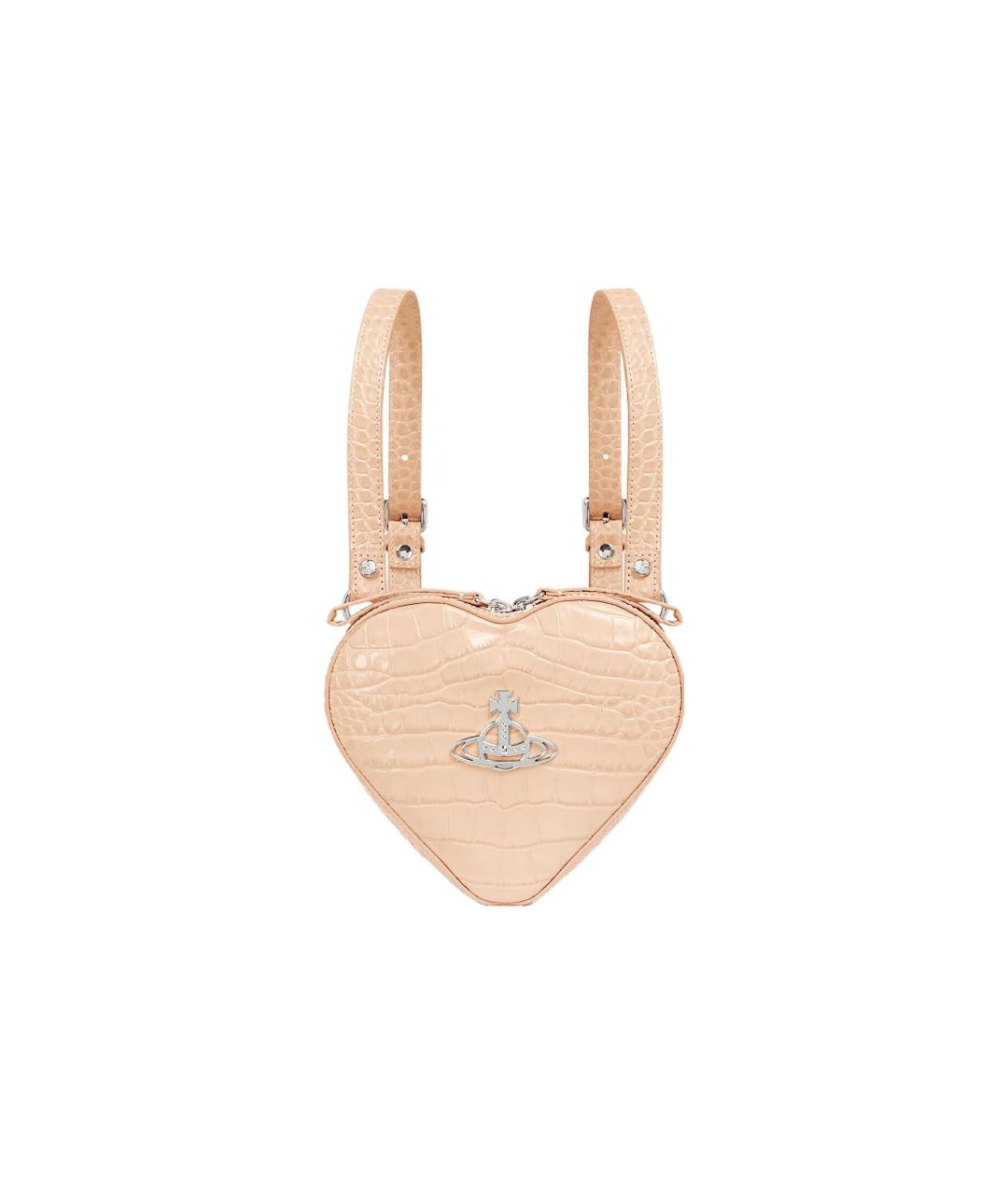 VIVIENNE WESTWOOD Розовый кожаный рюкзак, фото 6