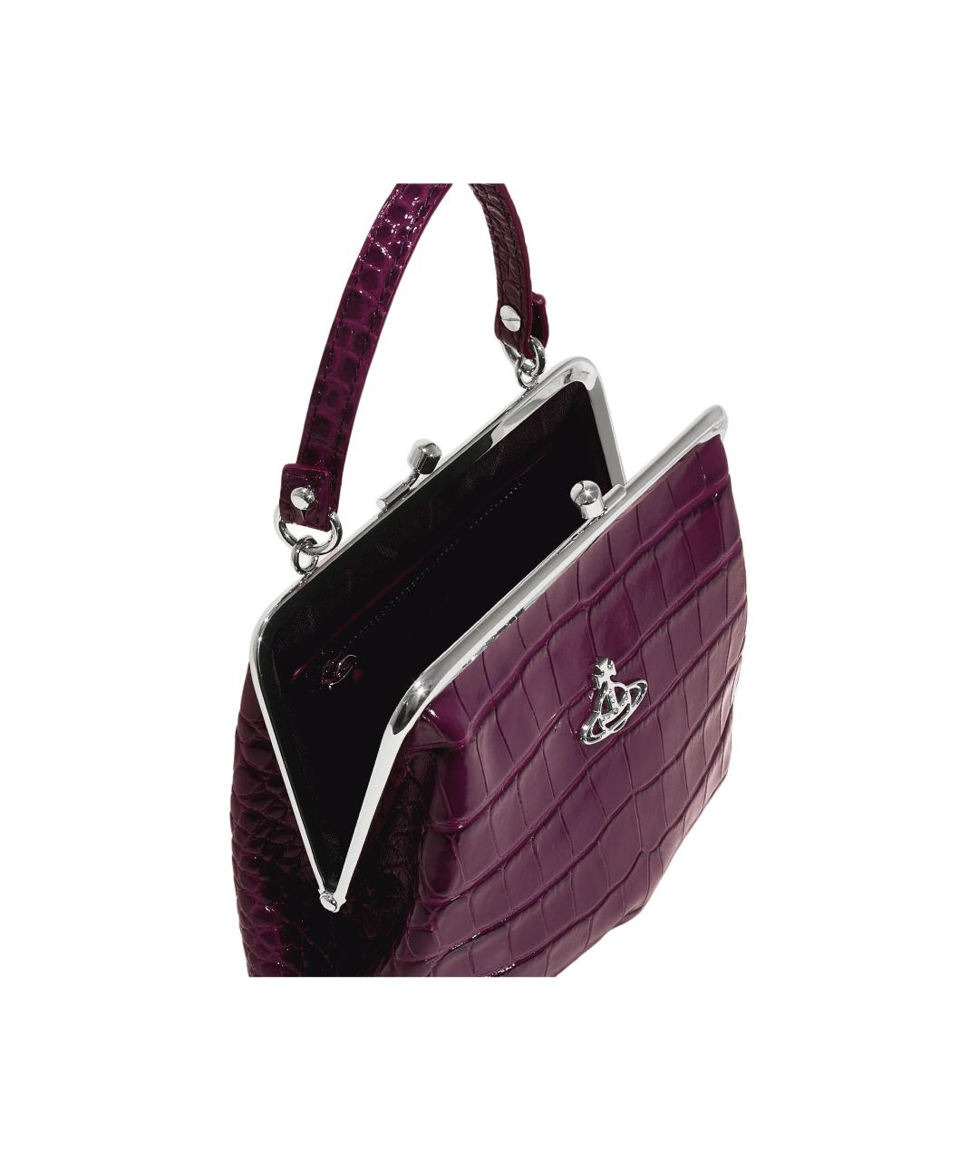 VIVIENNE WESTWOOD Фиолетовый кожаный кошелек, фото 4
