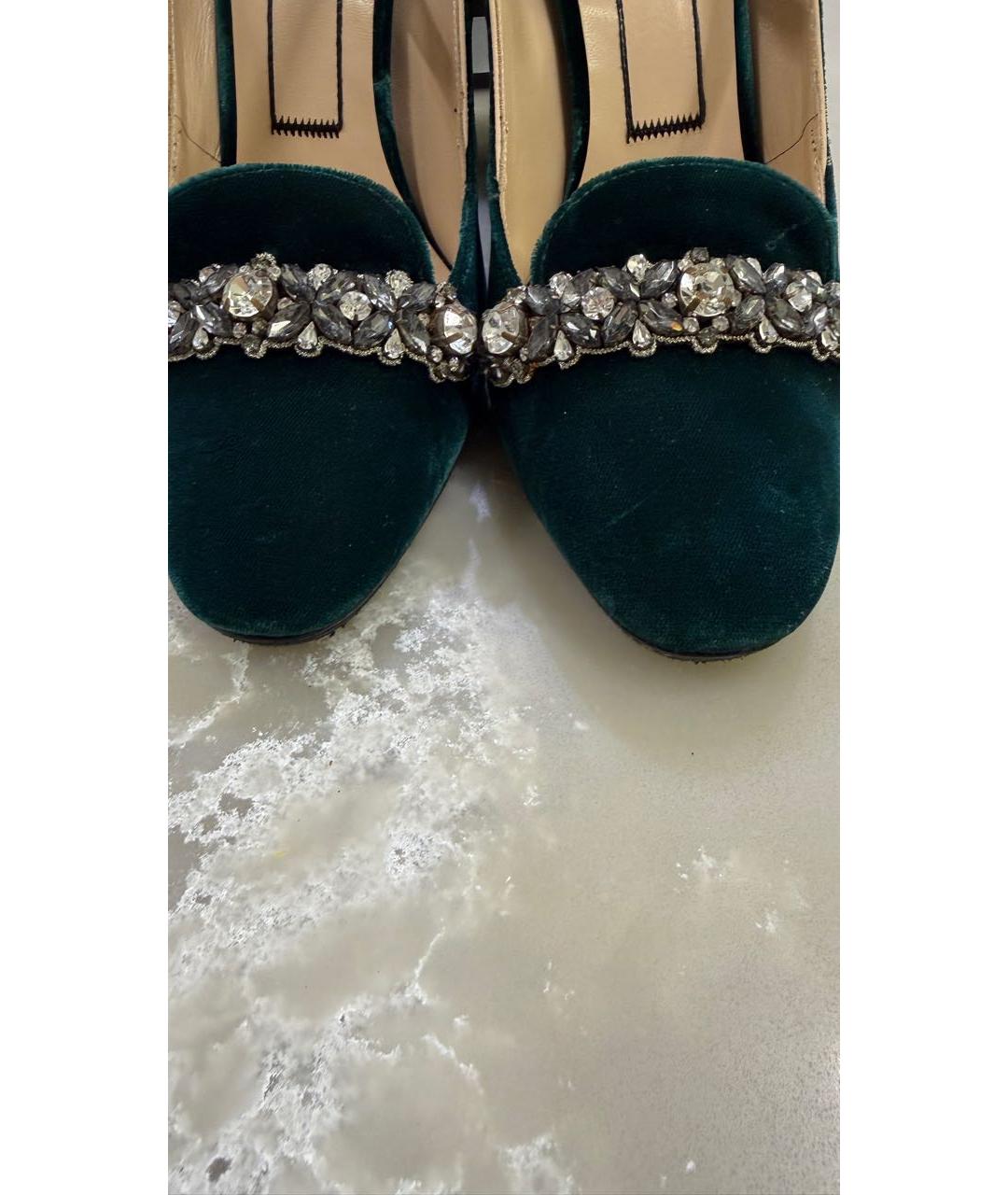 NO. 21 Зеленые бархатные туфли, фото 6