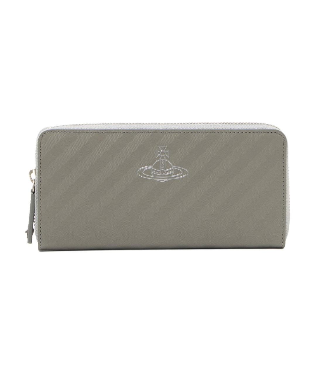 VIVIENNE WESTWOOD Серый кожаный кошелек, фото 1