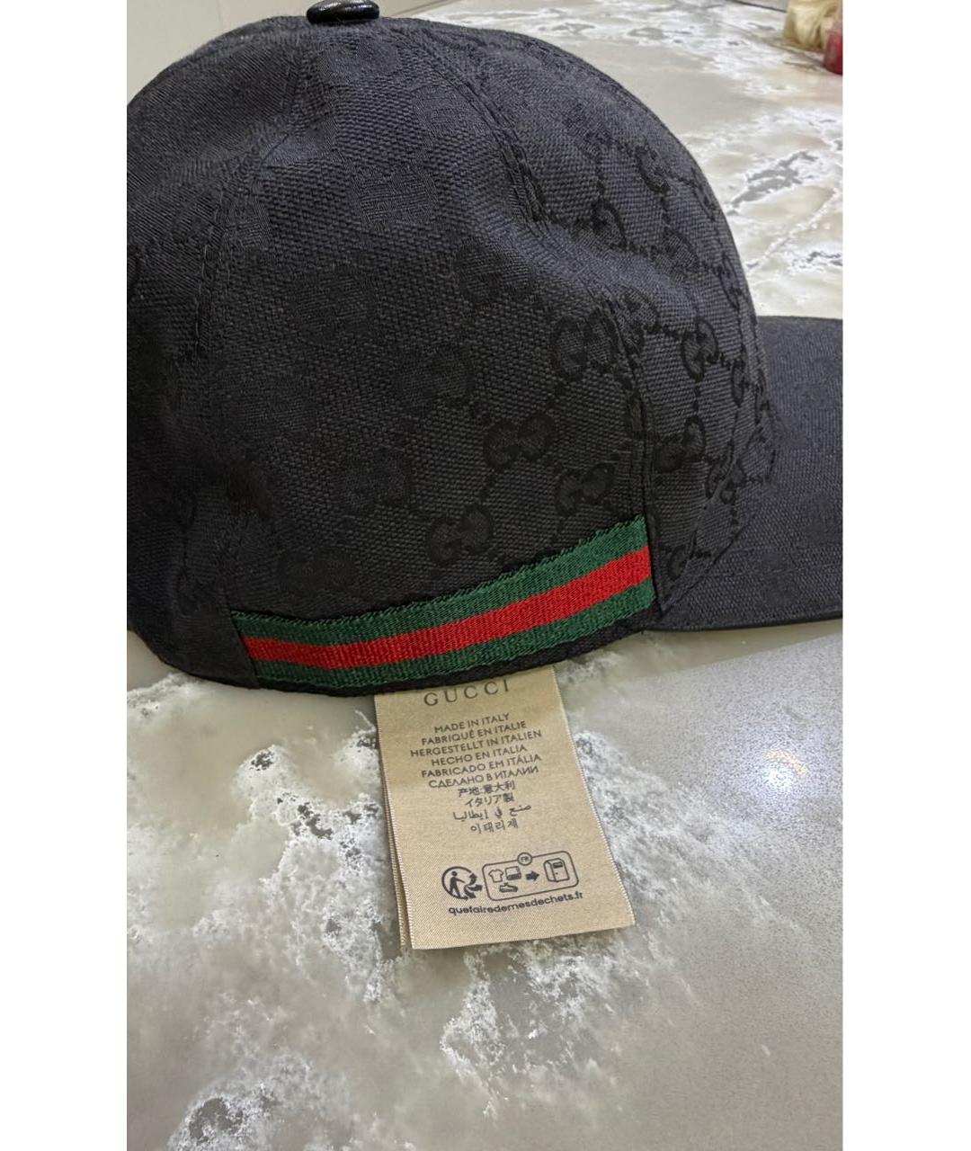 GUCCI Черная хлопковая кепка/бейсболка, фото 3
