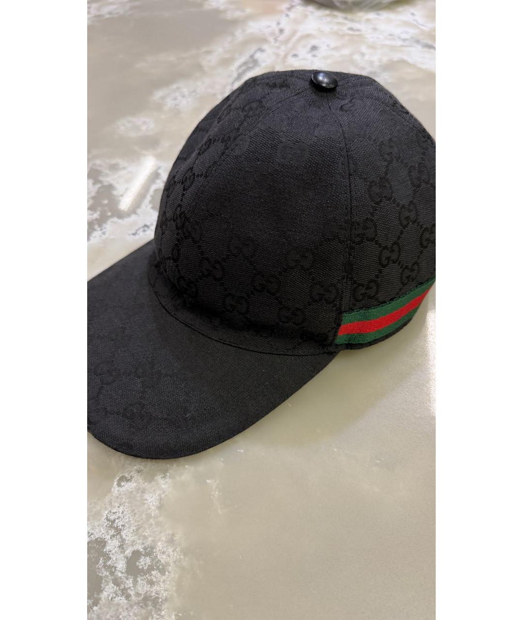 GUCCI Черная хлопковая кепка/бейсболка, фото 2