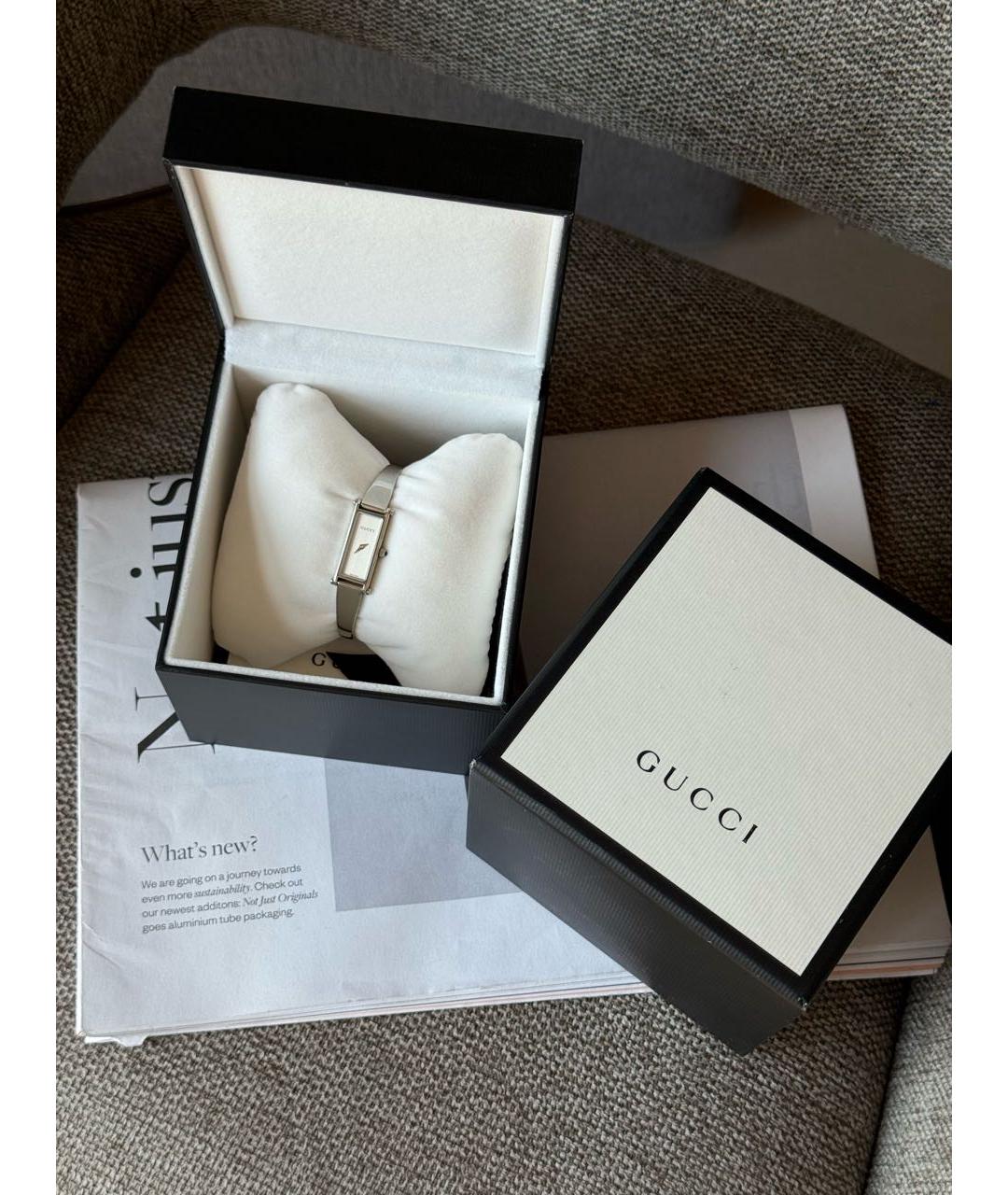 GUCCI Серебряные часы, фото 7