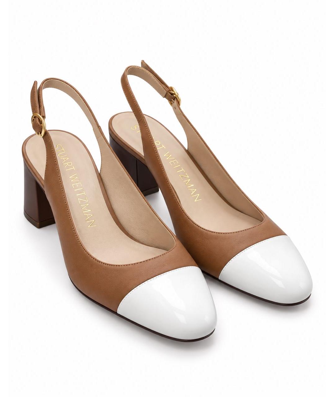STUART WEITZMAN Коричневые кожаные туфли, фото 2